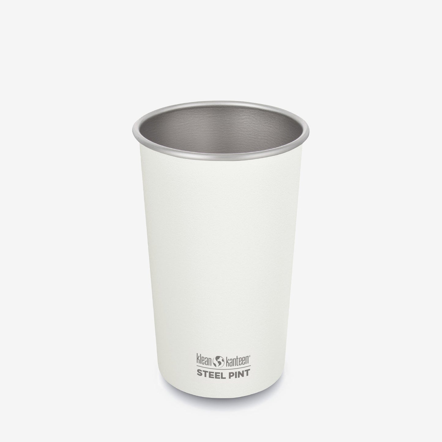 16oz Steel Pint Cup - White